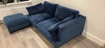 sofa, mattress, and rug 2 seater sofa (approx width 200cm), king size mattress, foot stool and a rug SG14 - removed for £143