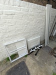 Ikea disassembled pieces A few pieces of IKEA boards + a folding side table + a broken lamp. Easy access to street NW3 - removed for £50