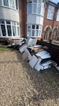 kitchen rip out Dans waste pile 45% cardboard 45% wood cabinets and worktops then some metal and plasterboard with tiles on 8 black bags of general rubbish IP3 - removed for £375