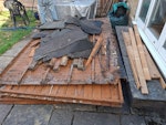 8 foot x 6 foot garden shed 8 foot x 6 foot old garden shed.
Dismantled.
Basically 4 side panels, roof, base and felt, and an internal wooden shelf.
In the back garden down side passage. Easy parking. SW19 - removed for £117