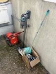 lawn mower and vacuum cleaner lawn mover with burnt out motor and vacuum cleaner with two batteries and works. only issue with the bust bag clip SW4 - removed for £91