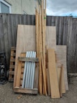 wood, chipboard, golf wheels chipboard, wood, pallets and golf caddy carrier. Most of it can be re used/re purposed easy access up shared drive as neighbours are at work they usually park in the driveway so best to be collected asap EN6 - removed for £91