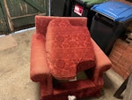 Furniture 3 seater sofa, armchair, wooden garden table and 4 chairs + umbrella, conservatory 2 seater sofa IG10 - removed for £221