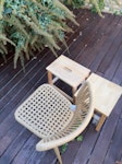 Furniture + cardboard double mattress, two bedside tables, small chair and two small stools, cardboard SW11 - removed for £117