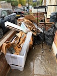 Builder waste, plastic boxes Builder waste, metal laundry sorter frame, plastic boxes TW11 - removed for £176