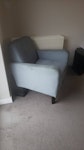 sofa bed and 2 armchair black faux-leather sofa bed

2 fabric armchair TW14 - removed for £130