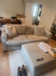 Large sofa and puff Sofa can be left on pavement outside property on Monday morning NW6 - removed for £110