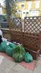 garden, planters and parasol garden waste, planters and a parasol N4 - removed for £82