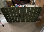 Unassembled table and legs Garden table i bought and the threads are missing to screw in one of the legs. Unusable unless someone can repair. I have the original cardboard box so i can pack it with the legs to be flat SW2 - removed for £43