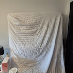Mattress & small items King size mattress (can bring downstairs), a small broken suitcase, and an old kitchen bin. SW2 - removed for £65