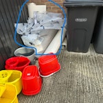 VINYL OFFCUTS FLOORING VINYL OFFCUTS FLOORING
**JUST THE FLOORING, AND PLASTIC PACKAGING, NOT THE BUCKETS OR BINS ETC** HA1 - removed for £59