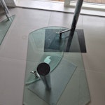 a glass desk (130x80) collect it from the apartment EC1V - removed for £83