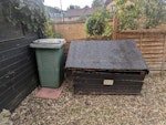 Storage box & large bin Storage box will be dismantled and a large bin. UB7 - removed for £88