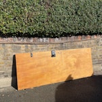 one internal wooden door Internal wooden door. It has been outside for a few days now so exposed to rain. SE13 - removed for £26