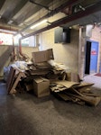 Cardboard boxes, paper, wood Please collect the cardboard from our car park rather than from the street, as we do not have a car and cannot transport it ourselves. NOTE HEIGHT to carpark entrance is 2m max for vans. E14 - removed for £91