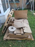 Solar install waste Wooden pallet, boxes, and other solar install waste SN7 - removed for £119