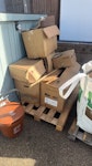 Wooden pallet and boxes Wooden pallet,boxes and other solar install waste CM16 - removed for £100
