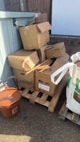 Wooden pallet and boxes collected by SS cleaning and clearance ltd