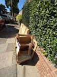 wood and packaging waste wood packaging waste which served to package a 190m table with:
* Flat wood framed packaging for the table top (size of a door)
* a c. 1 cubic metre wood case for the table legs
* a wood pallet to transport the whole SW6 - removed for £94