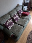 3 seat sofa,2 chairs,footstool Old 3 piece suite and footstool to go to the tip M22 - removed for £229