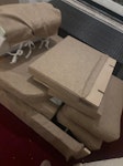 sofa and tv stand pieces sofa bed deconstructed and tv stand pieces from 1st floor on landing inside property £75 please W8 - removed for £78