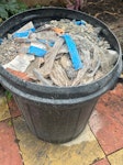 Tile debris/cardboard and wood I have some wood from a Wayfair furniture piece that they never sent one of the boxes so can’t build it. (Good wood work project if anyone is so inclined.)

Dustbin worth of tile bits (I want the bin itself)

Some random cardboard boxes

*adding carpet to this RG41 - removed for £195