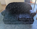 2 seater sofa and 2 armchairs Collection from first floor flat. Sofa and chairs are old but reusable. They have the fire safety tags. CT6 - removed for £143