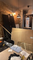 Wood, Glass Window, Chair collected by SS cleaning and clearance ltd