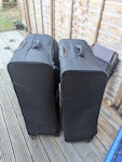 Two large suitcases Two large suitcases with household junk inside. I.e. small white board, kitchen appliances and shoes. TW14 - removed for £32