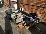 Garden and shed clearance Waste from garden clearance - incinerator, plant pots, stones, paving, guttering, fence panel and gate, sleepers BR5 - removed for £156