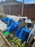 Mixed waste Mixed rubbish.  Windows under black plastic not to be taken E15 - removed for £176