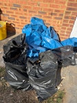 Old kitchen floor tiles & wood Old broken kitchen floor tiles and bits of wood flooring. 
10 rubble sacks for easy collection. UB1 - removed for £94