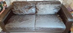 Sofa bed Located on first floor. Needs disassembling to get down stairs, arms should come off. I  can help with moving. B90 - removed for £174