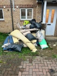 Mixed rubbish to collect Assortment of rubbish, including refurb junk, such as carpet, black bags and boxes of rubbish. CR0 - removed for £257