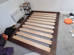 king bedframe/ 3seat couch 1 king size loft bedframe. 1 three seater couch. need to be able to bring down 2 flights of stairs to collect as there is no elevator. E10 - removed for £130