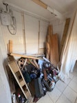DIY build waste collection Mostly wood can be reused if you wish, a bit of broken glass that's in bags, some rubble and old clothes form old B&B BS1 - removed for £257
