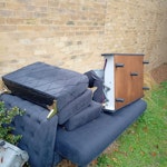 2 sofas 2 sofas left out in front garden of 1 Northbrook Road SE13 - removed for £156
