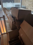 boxes, rug, loo basin, crate six large cardboard boxes with packing
one cracked loo basin
one rug
one crate SW19 - removed for £88
