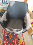 Upholstery lion and chair Items are a small swivel office chair losing its vinyl covering and a an upholstery stuffed lion. The 'lion' is arund 3ft 6 inches long, 2 ft high and 18 inches wide. Too heavy for me to carry out of room. W5 - removed for £57