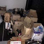Few boxes Few boxes of old spirits I don’t want and some
Chair cushions M28 - removed for £71