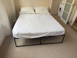 Metal bed frame and mattress King size metal bed and mattress bought in 2023 . Good condition and mattress is clean W11 - removed for £110