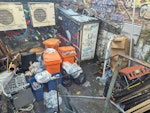 Wood and dishwahser A broken dishwasher, some old wood doors, and mixed waste in black bin bags BS1 - removed for £286