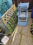 Old trellis/chairs/garden bits Mostly old trellis from garden - wood and metal, plus a load of leftover old willow and bamboo. Also old shower door and couple of wooden chairs. Some bits are reusable WV14 - removed for £257