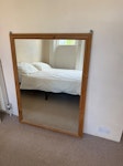 2 very big mirrors, ironing bo 2 big mirrors - would sell very well. Ironing board in good condition and wicker laundry basket W11 - removed for £65