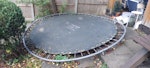 Trampoline & Treadmill 1. Trampoline Requires dismantling. Only the round net and the upper frame ring. 
2: DKN EzRun Treadmill with built-in plastic caster wheels (84 kg).

·       Folded Dimensions: 116 cm (L) x 85 cm (W) x 159 cm (H)

·       In-Use Dimensions: 183 cm (L) x 85 cm (W) x 143 cm (H)

Access via neighbour's garden. (boundary fence panel that slides/lifts completely up). Might need to remove garden door 6 screws, but unlikely. WD6 - removed for £104