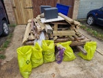 fence pabels posts and rubble fence panels and posts 7 bags of rubble and some general household wate HP15 - removed for £165