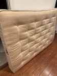 King mattress + 2 bed bases 1 king-size mattress and 2 lightweight single divan bed bases that join together to form a king-size bed. All items are located in a 4th-floor flat and need to be carried downstairs, as they won't fit in the lift. The bed bases are very light and easy to carry. W8 - removed for £78