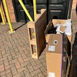 Solar install waste Wooden pallet boxes and other solar installation waste TW2 - removed for £59