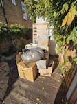 single bed base 2 cabinets etc Various bits from moving, single bed base, 2 small kitchen cabinets/drawers, cardboard boxes/ bubble wrap, can help load, direct access to road from garden SW14 - removed for £91