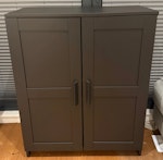 Black wooden cabinet wooden cabinet, good usable condition SW11 - removed for £65
